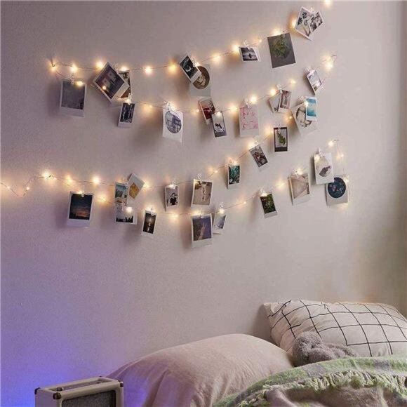 17Ft LED Fairy String Lights with Clear Clips Battery Operated Bedroom Wedding D - Picture 5 of 7